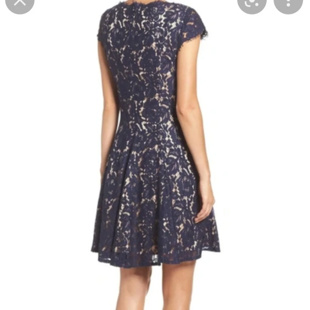 Eliza J Fit and Flare Dress in Navy - Picture 4 of 11